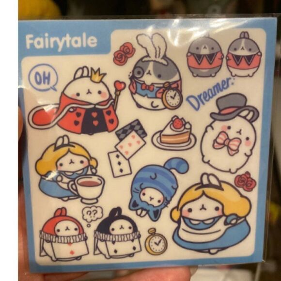 NWT Molang Alice in Wonderland Cosplay 3D Notebook & Sticker Bundle - Picture 11 of 11